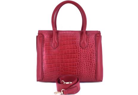 Moderní dámská kabelka shopper - vínová