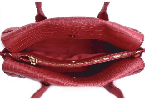 Moderní dámská kabelka shopper - vínová