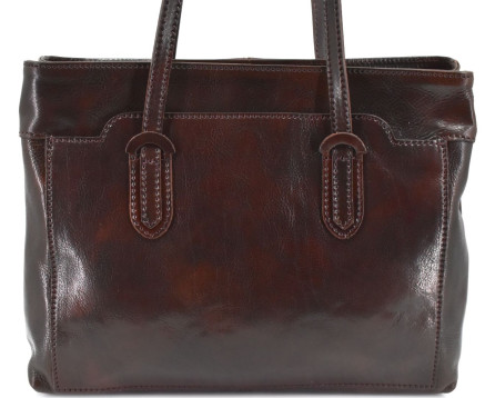 Dámská kožená kabelka Arteddy - tmavě hnědá