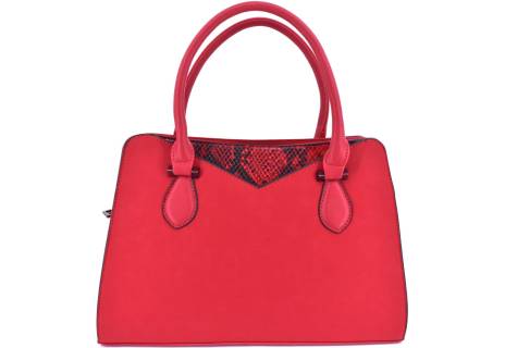 Moderní dámská kabelka shopper - červená