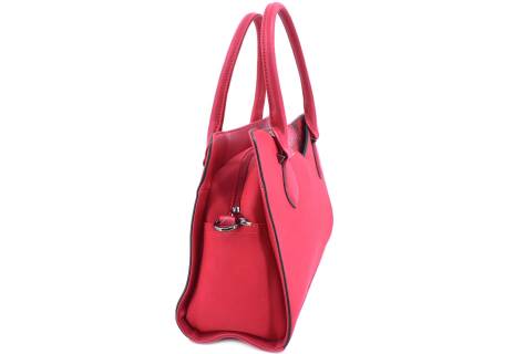 Moderní dámská kabelka shopper - červená