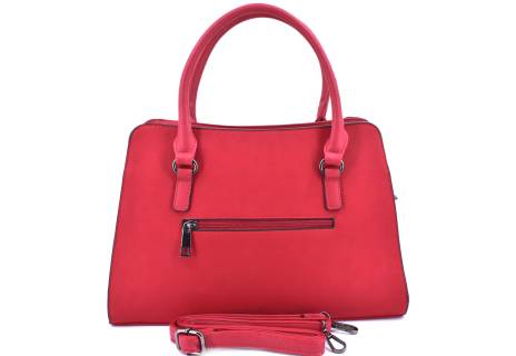 Moderní dámská kabelka shopper - červená