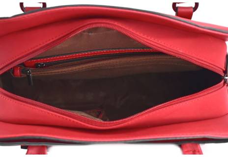 Moderní dámská kabelka shopper - červená