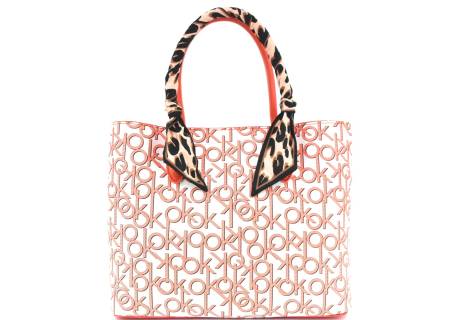 Moderní dámská kabelka shopper - oranžová