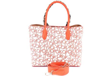 Moderní dámská kabelka shopper - oranžová