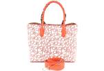 Moderní dámská kabelka shopper - oranžová