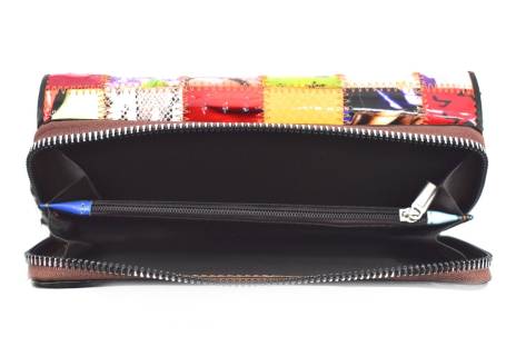 Luxusní dámská kožená peněženka z pravé kůže - vícebarevná