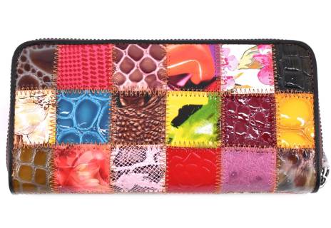 Luxusní dámská kožená peněženka z pravé kůže - vícebarevná