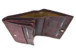 Luxusní dámská kožená peněženka z pravé kůže Coveri - tmavě hnědá