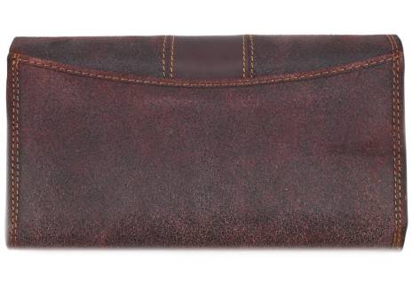 Luxusní dámská kožená peněženka z pravé kůže Coveri - tmavě hnědá