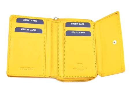 Dámská kožená peněženka z pravé kůže Covero EC - žlutá