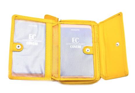 Dámská kožená peněženka z pravé kůže Covero EC - žlutá