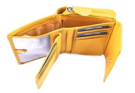 Dámská kožená peněženka z pravé kůže Covero EC - žlutá