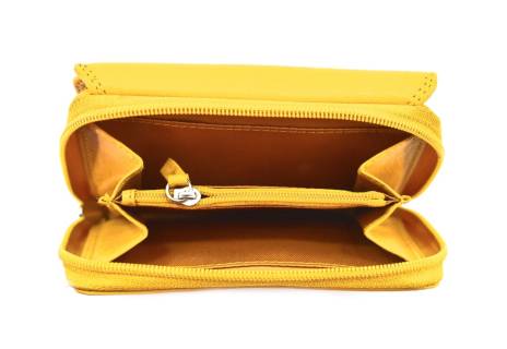 Dámská kožená peněženka z pravé kůže Covero EC - žlutá