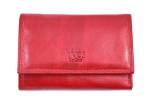 Luxusní dámská kožená peněženka z pravé kůže - červená