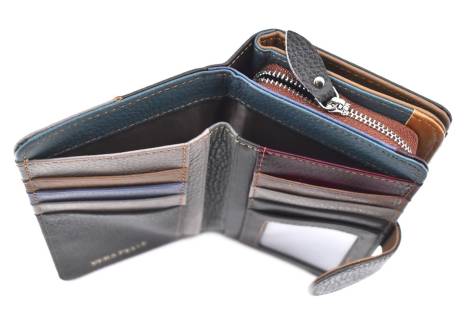 Dámská kožená peněženka z pravé kůže - vícebarevná