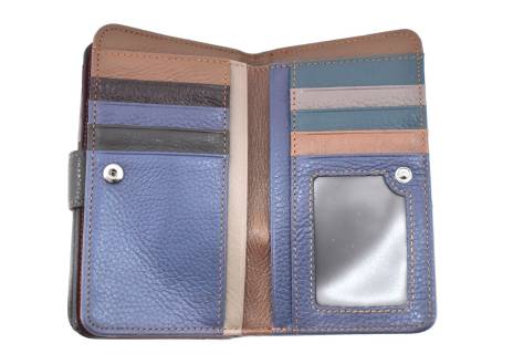 Dámská kožená peněženka z pravé kůže - vícebarevná