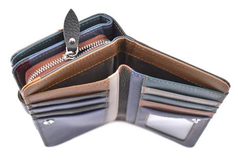 Dámská kožená peněženka z pravé kůže - vícebarevná