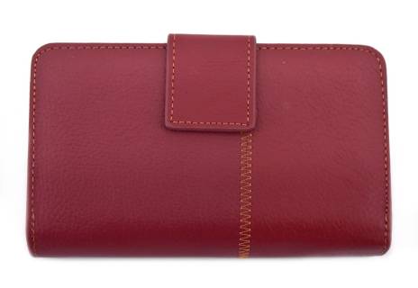 Dámská kožená peněženka z pravé kůže - tmavě červená