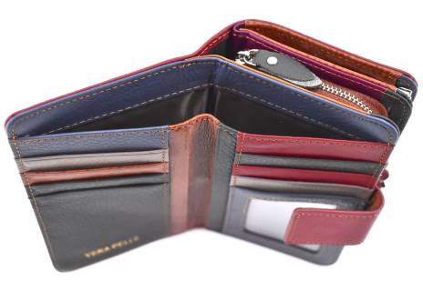 Dámská kožená peněženka z pravé kůže - tmavě červená