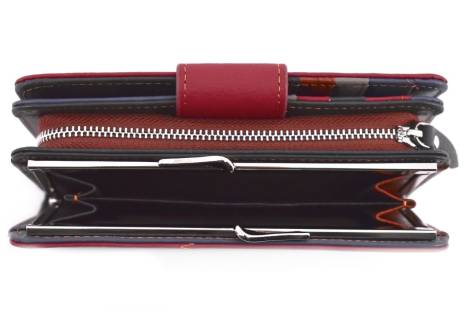 Dámská kožená peněženka z pravé kůže - tmavě červená