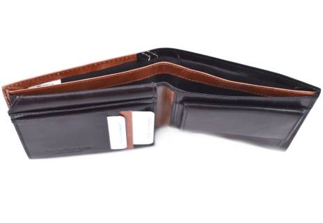 Pánská kožená peněženka z pravé kůže - tmavě hnědá