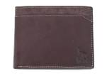 Pánská kožená peněženka z pravé kůže - tmavě hnědá