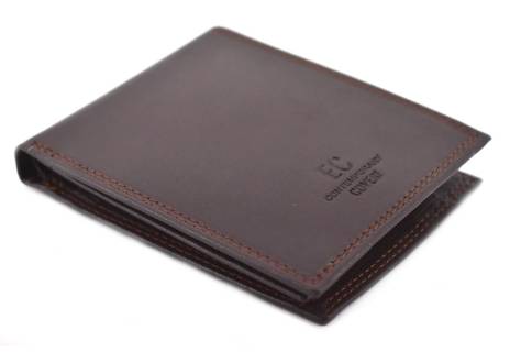 Pánská kožená peněženka z pravé kůže EC Coveri- tmavě hnědá