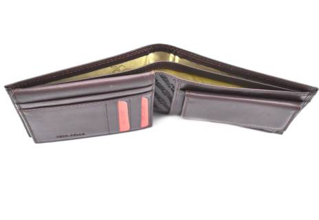 Pánská kožená peněženka z pravé kůže EC Coveri- tmavě hnědá