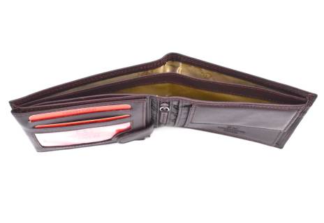 Pánská kožená peněženka z pravé kůže EC Coveri- tmavě hnědá