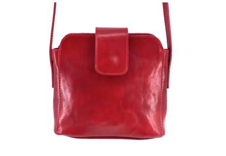 Dámská kožená crossbody kabelka s klopnou Arteddy