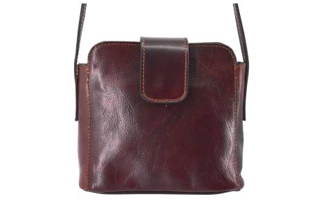 Dámská kožená crossbody kabelka s klopnou Arteddy