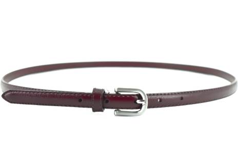 Dámský úzký jednobarevný kožený opasek Arteddy