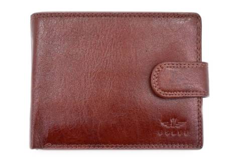 Pánská kožená peněženka z pravé kůže na šířku se zápinkou Eslee