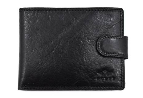 Pánská kožená peněženka z pravé kůže na šířku se zápinkou Eslee