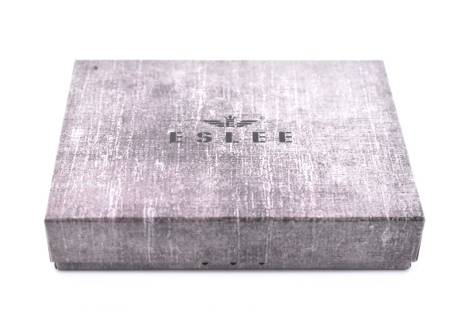 Pánská kožená peněženka z pravé kůže na šířku se zápinkou Eslee