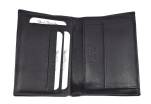 Pánská kožená peněženka z pravé kůže na výšku Renato Balestra - černá