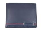 Moderní kožená peněženka z pravé kůže na šířku Charro - tmavě modrá
