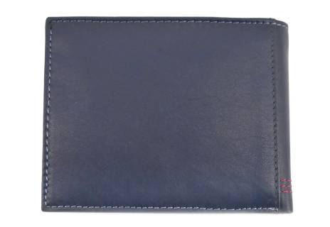 Moderní kožená peněženka z pravé kůže na šířku Charro - tmavě modrá