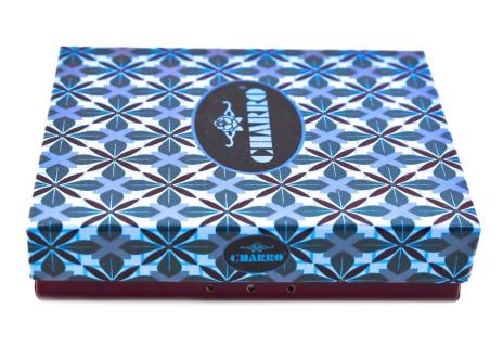 Moderní kožená peněženka z pravé kůže na šířku Charro - tmavě modrá