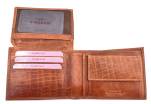 Pánská kožená peněženka z pravé kůže na šířku Charro - hnědá