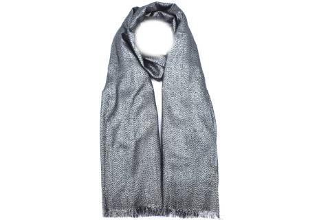Modení dámská šála - černá/stříbrná