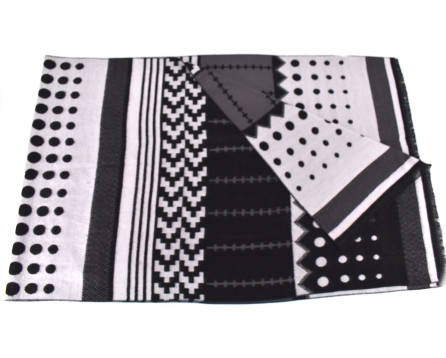 Moderní dámská vzorovaná šála - šedá