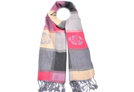 Modení dámská vzorovaná šála - červená