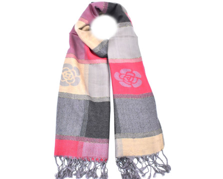 Modení dámská vzorovaná šála - červená