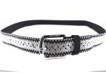 Dámský/dívčí štrasový opasek Arteddy - černá/stříbrná/100