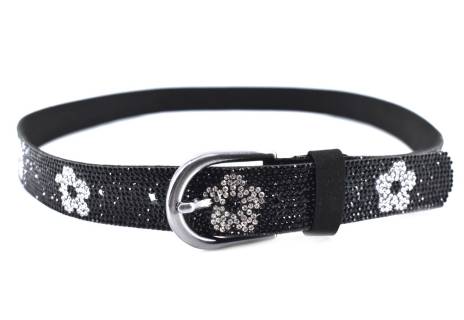 Dámský/dívčí štrasový opasek Arteddy - černá/90