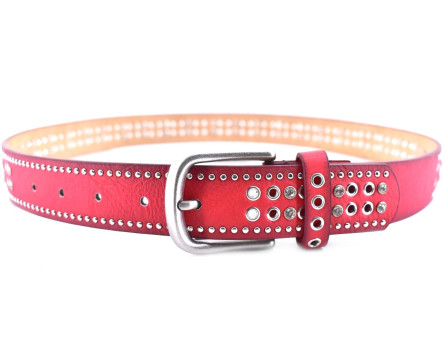 Dámský/dívčí opasek  - červená/90