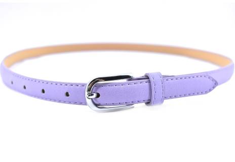 Dámský úzký jednobarevný opasek - fialová/95