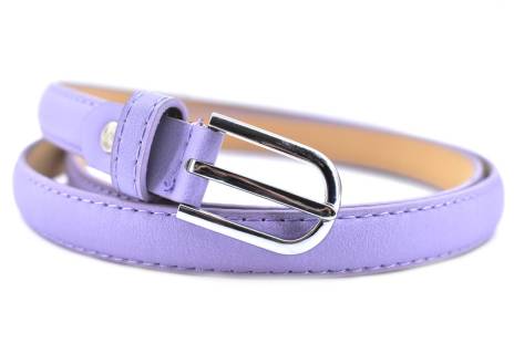 Dámský úzký jednobarevný opasek - fialová/95